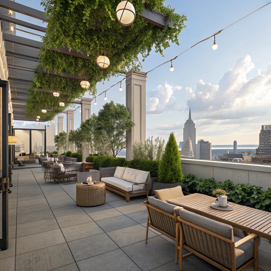 Designed balcony terrace